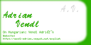 adrian vendl business card